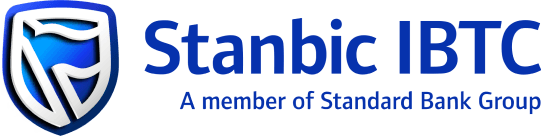 Stanbic IBTC logo representing a financial institution, emphasising money transfer services associated with MonieWorld.
